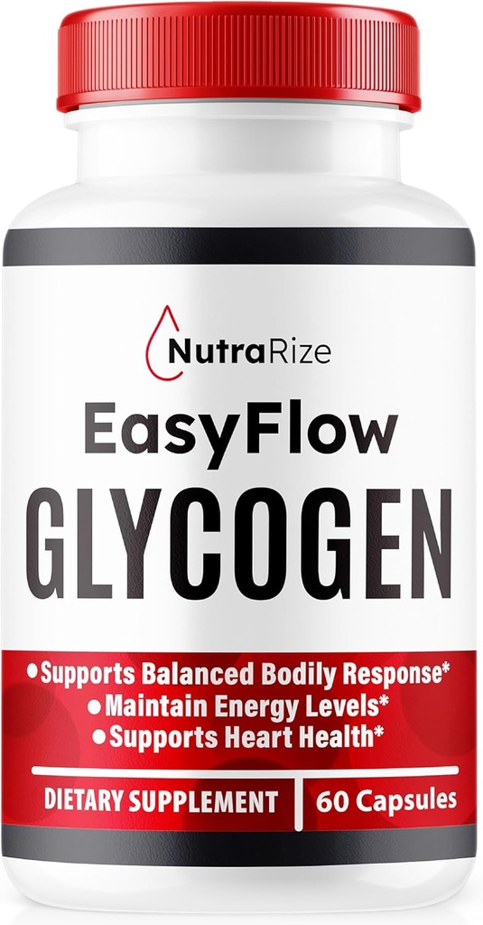 NutraRize Easy Flow Glycogen, EasyFlow Glycogen Support Capsules, Easy Flow Glyco Optimizer, Caps d'optimisation officiels EasyFlow Glyco, Easy Flow Detox Cleanse, Easy Flow Glycol (60 capsules)