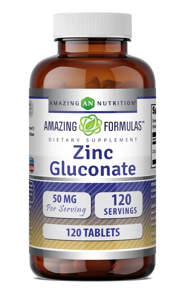 Formules étonnantes Supplément de gluconate de zinc (50 Mg par portion)