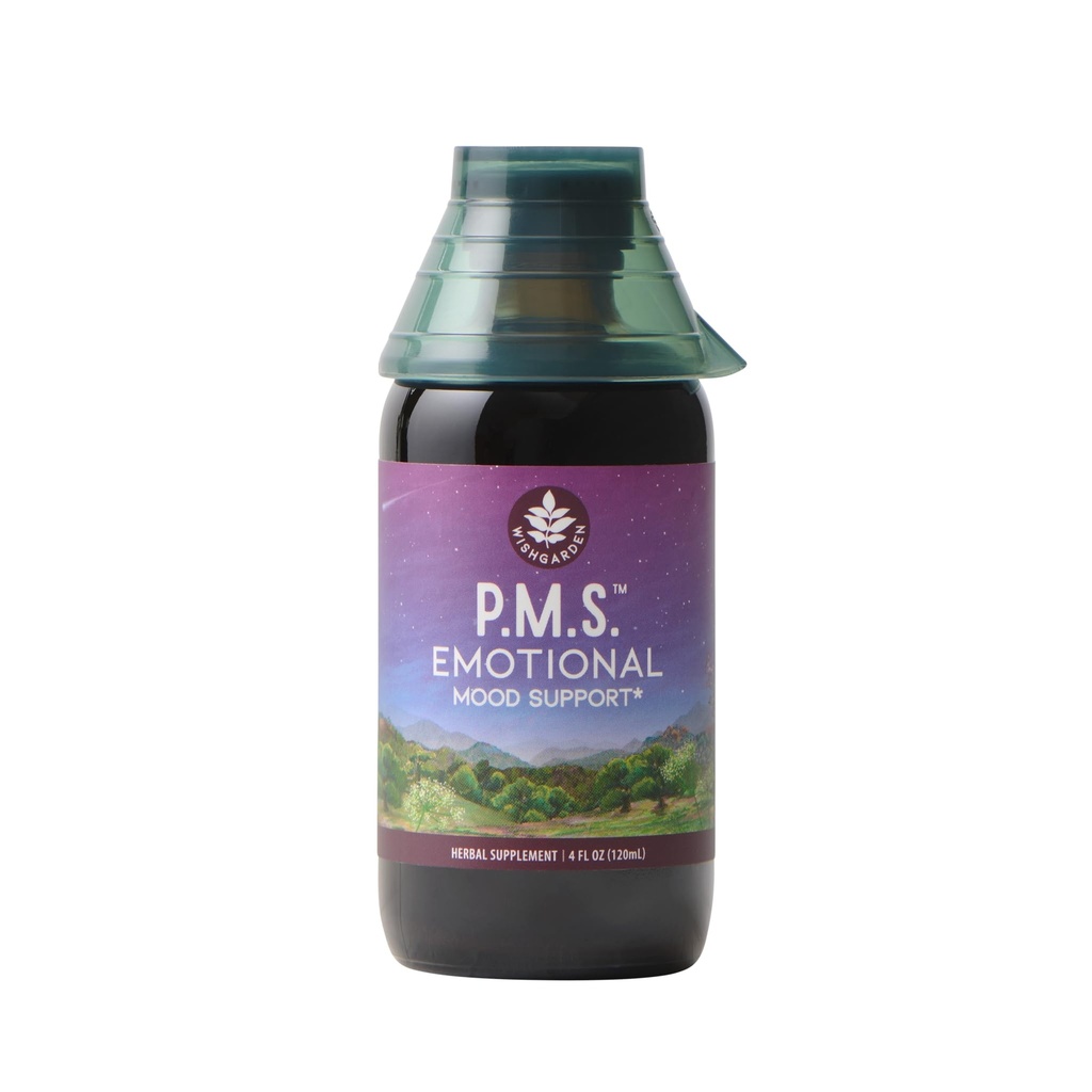 WishGarden Herbs PMS Emotional for Women - Supplément de support de PMS à base de plantes pour les femmes avec Vitex Berry & Blue Vervain, PMS Mood Swing Relief & PMDD Relief Supplement, Support émotionnel pendant PMS, 4oz