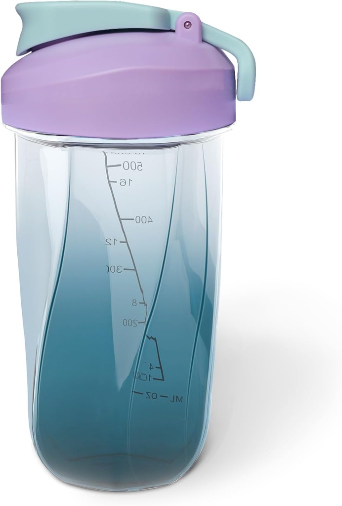 biberon de shaker protéinique tient jusqu'à 20 oz, pas de boule de mélange ou de fouet, sans BPA, Portable pré entraînement Whey Protein Drink Cup, biberon de shaker pour mélanger des cocktails