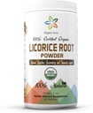 Poudre de racine de réglisse Aura biologique 16Oz -1Lb. Soutien naturel digestif et immunitaire. Améliorer la santé globale. Supplément 100% Naturel et Raw Superfood. Pas de OGM. Sans gluten.