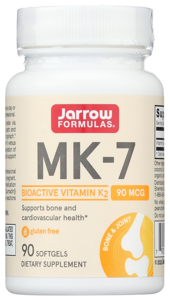 Formules de Jarrow MK-7, 90 mcg, 90 Softgels