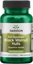 Swanson Black Walnut Hulls 500 Milligrams 60 Capsules