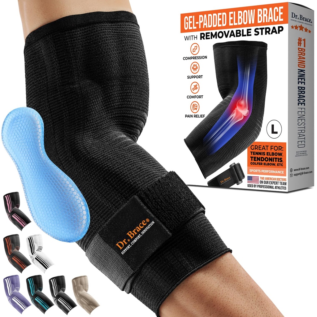 - Oui. Brace Elite Brace de BRACE®, Manche de compression respirante avec gel Pad pour Golfer, Tennis Elbow & Tendonitis Traitement et soulagement de la douleur 2024 (Noir, Grand)
