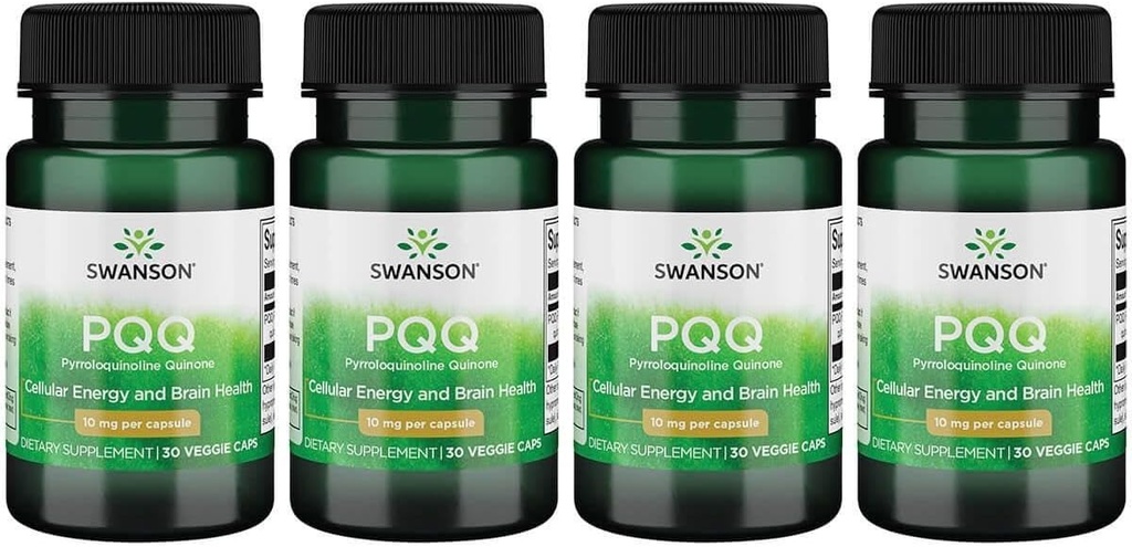 Swanson Pqq Pyrroloquinoline Quinone 10 mg 30 Caps végétaliens (4 Pack)