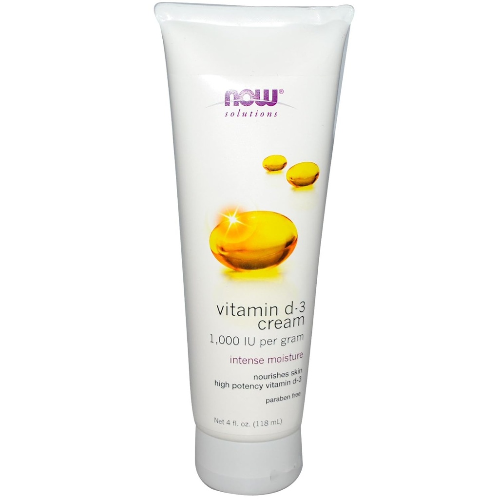 Now Foods Vitamin D-3 Cream - 4 Fl Oz (Pack of 3)