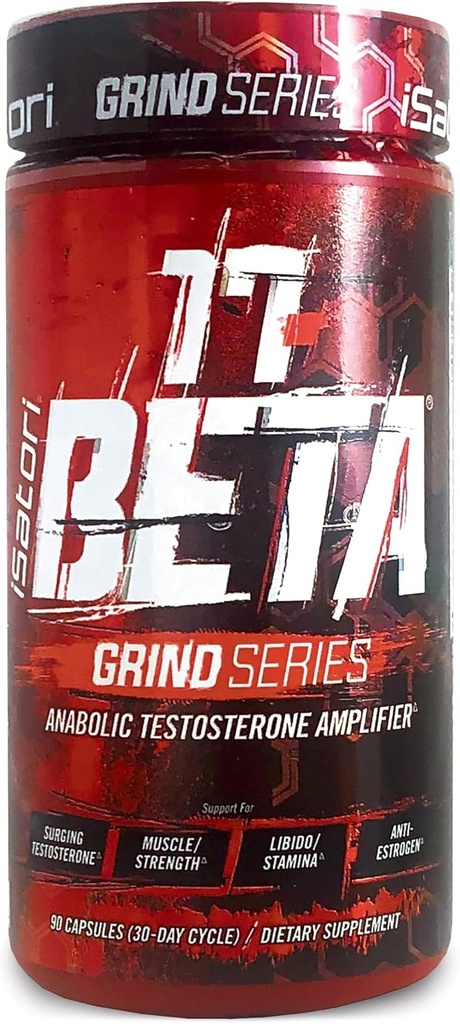 iSatori 17-Beta Anabolic Testosterone Booster, for Muscle Growth, Strength & Stamina, Test Boost Amplifier & Estrogen Blocker for Men with DHEA, Fenugreek Seed Extract, 90 Capsules