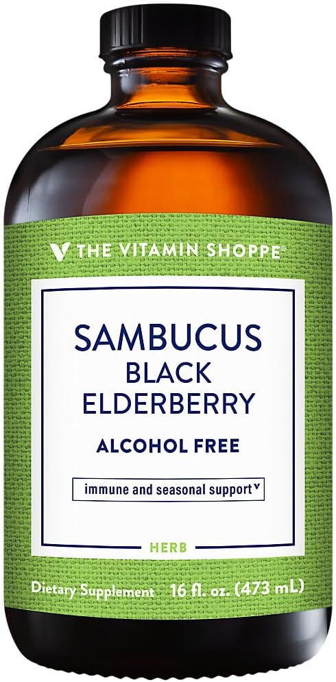 The Vitamin Shoppe Sambucus Black Elderberry Extract (16 Fluid Ounces Liquid)