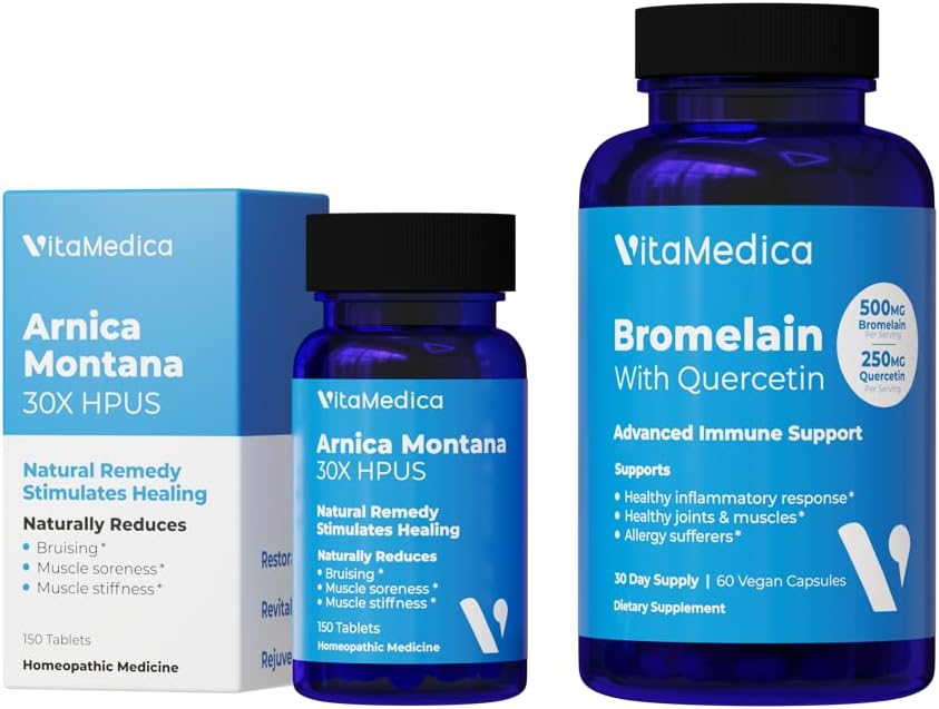 Arnica Montana 30X et Bromelain avec le bundle Quercetin Arnica Montana