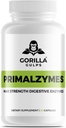 Gorilla Gulps - Primalzymes - Enzymes digestifs Max Strength, 60 Capsules de Véggie