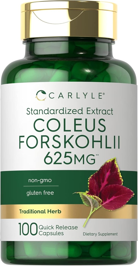 Carlyle Coleus Forskohlii Capsules 625mg de 100 Count.