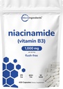 Vitamin B3 Niacinamide 500mg Per Capsule, 400 Capsules | 1,000mg Flush Free Niacin Per Serving, Essential B Vitamin Supplement | Non-GMO, Gluten Free