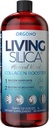 Orgono Living Silica Collagen Booster (en anglais seulement) Vegan Mineral-Based Silica Supplement (en anglais seulement) soutient la production de collagène et d'élastine en bonne santé pour le soutien des articulations et des os, la peau glossante, les cheveux forts et les ongles.