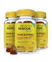 RESCUE Bach Plus Mood & Stress Support Gummies, Supplément diététique de jour avec Passionflower, GABA, Safran & Vitamine D, Arôme Orange Naturel, Vegan & Sans gluten, 3 Pack, 180 Compte Total