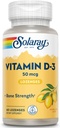 SOLARAY Vitamine D3 Lozenges 50mcg - 2000IU D3 Vitamine - Bons forts, soutien musculaire et immunitaire - Saveur de citron naturelle - Garantie de 60 jours de laboratoire vérifiée - 60 portions, 60 Lozenges