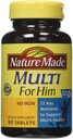 Nature Made Multivitamin For Him, Men's Multivitamin for Daily Nutritional Support, 90 Tablets (Pack of 3)