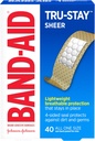 Band-Aid marque Tru-Stay Strips adhésifs stériles bandes pour les premiers soins et la protection des blessures, bandages individuels de soins des blessures pour les coupures et les scraps mineurs, tous de taille unique, 40 ct