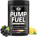 PMD Sports Pump Fuel Ultra Caffeine Free - Premium Pre Workout Powder & Muscle Pump, Greater Focus, Endurance & Recovery, Premium Creatine, Arginine & Beta Alanine - BlackBerry Lemonade (30 Servings)