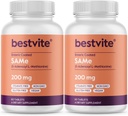 BESTVITE SAM-e 200mg (120 comprimés)(60 x 2) Ingrédient premium d'Italie