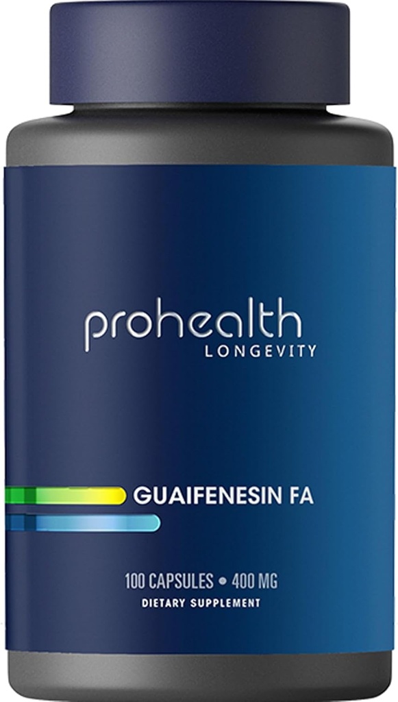 ProHealth Guaïfènesine FA (100 gélules, 400 mg)