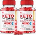 (2 Pack) Keto Max Gummies à vie - Formule officielle, végétalien, non OGM - Keto Plus à vie acc Gummies, Gummies à vie avec les Gummies à vie, vitamine B12, racine de betterave, grenade (60 Gummies)