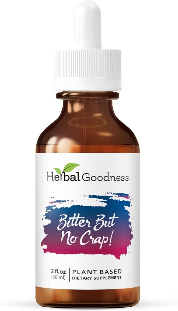 Herbal Bonness Bitter But No Crap Liquid Supplement for Body Cleanse, Energy Support and Health Boost.