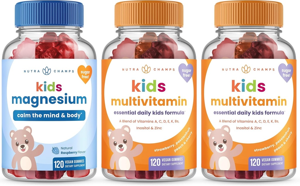 NutraChamps Enfants Multivitamines & Enfants Magnésium Gommies