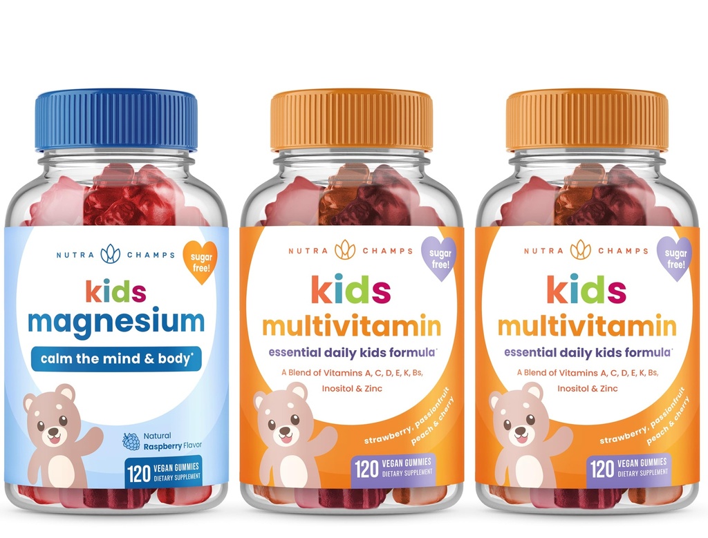 NutraChamps Kids Multivitamins & Kids Magnesium Gummies