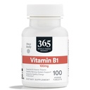 365 par marché des aliments entiers, vitamine B1 100mg, végétalien, 100 comprimés