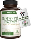 Enzymes protéolytiques - Trypsine et Chymotrypsine - Réduit l'œdème et l'inflammation due aux lésions tissulaires - Soutient la santé digestif, tissulaire et immunitaire - Boost de récupération - Supplément diététique -60 capsules