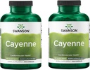 Swanson Cayenne - Supplément à base de plantes favorisant la digestion, la circulation et le métabolisme - Formule naturelle pouvant soutenir la santé cardiaque - (300 capsules, 450mg chacune) (2 pack)