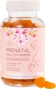 Gommies de vitamines prénatales - Nutriments essentiels pour les femmes, la grossesse et le développement foetal - Comprend le folate (acide folique), DHA, Choline, vitamine D - Préparer, soutenir et améliorer la santé - 120 Gommies