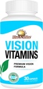 Formule Vitamines Vision avec Lutéine, Vitamine A, Taurine, Zinc, Racine Turmère et plus pour soutenir Vision 30 Compte