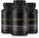 (3 packs) Capsules de NeuroTest - Supplément alimentaire NeuroTest pour les hommes, NeuroTest Formule quotidienne pour le mieux-être global et la performance maximale, pilules de formule avancées, examens de test Neuro (180 capsules)