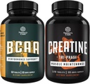 Ensemble d'acides aminés de la chaîne de branches et de pilules triphasées à haute résistance - Capsules de la BCAA végétalienne après l'entraînement Récupération musculaire et soutien de la croissance - Gaineur de masse musculaire et rétablissement musculaire