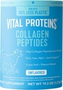 Protéines vitales Poudre de peptides de collagène - Peptides de collagène à l'herbe pour les cheveux, les ongles, la peau, les os et la santé articulaire, non aromatisés, 27 portions