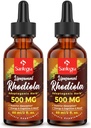 57,000 MG Supplément actif de Rhodiola Rosea, Extrait de racine de Rhodiola, liquide pour haute absorption, Extrait de racine de Rhodiola Rosea Teinture pour l'énergie, le stress, l'humeur, végétalien, 120 ml