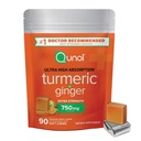 Qunol Turmeric et Ginger Soft Chews, 750mg Supplément Turmeric, Absorption ultra élevée pour soutenir la santé conjointe, 90 Compte