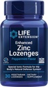 Durée de vie améliorée Zinc Lozenges, acétate de zinc, support immunitaire optimal, réponse immunitaire forte, zinc ionique, non-OGM, sans gluten, végétarien, 30 losanges