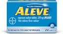 Comprimés d'Aleve avec du sodium Naproxène, 220mg (NSAID) analgésique/réducteur de fièvre, 24compte, bleu