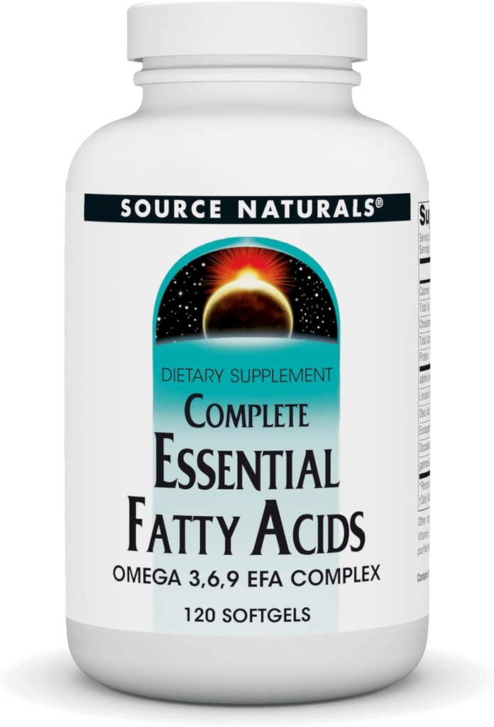 Source Naturals Acides gras essentiels complets, Omega 3,6,9 Complexe EFA - 120 Softgels