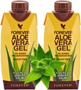 Forever Living Aloe Vera Gel® Minis (330mL/11.15oz chacun) 99,7 % Pure Inner Leaf Aloe Vera Gel, aucun conservateur ajouté. Sans gluten (paquet de 2)