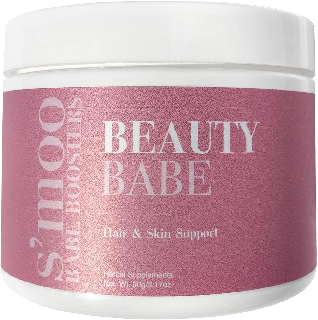 S'moo Beauty Babe Hair Nails and Skin Powder Supplement | Support Skin, Anti Aging, Glowing & Health, and Improve Nail & Hair Growth and Strength Gluten Free (30 Servings)
