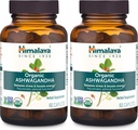 Himalaya Ashwagandha biologique, 120 jours d'approvisionnement, supplément à base de plantes pour le soulagement du stress, soutien énergétique, insomnie occasionnelle, USDA biologique, non-OGM, végétalien, sans gluten, 670 mg, 60 capsules, 2 paquets