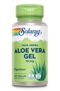 SOLARAY Aloe Vera Gel Concentrate 200X - Équivalent à 2000mg Gel frais, Aloe Vera Capsules avec Ginger, Peppermint et Persley, Herbal Wellness Support, Vegan, Non-OGM, Garantie de 60 jours, 100 portions
