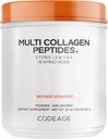 Codeage Peptides en poudre de protéines multicollagènes, Collagène hydrolysé pour les femmes et les hommes, Suppléments de collagène, Broth à os d'herbe, 2 mois d'approvisionnement, non aromatisé, Type 1, 2, 3, 5 et 10, Non-OGM - 20 OZ