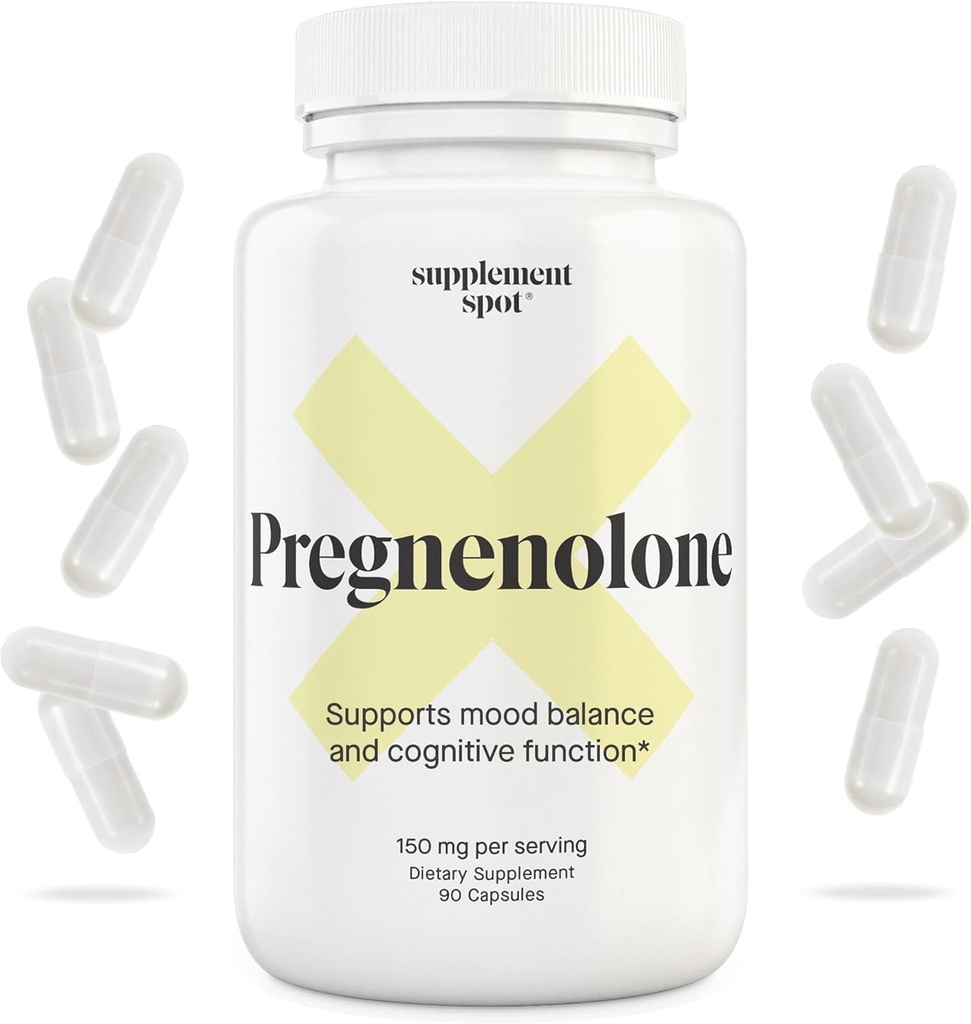 Supplément énergétique Pregnenolone 150 Mg – Pregnenolone pour soutenir l'humeur saine des femmes et des hommes (90 portions)