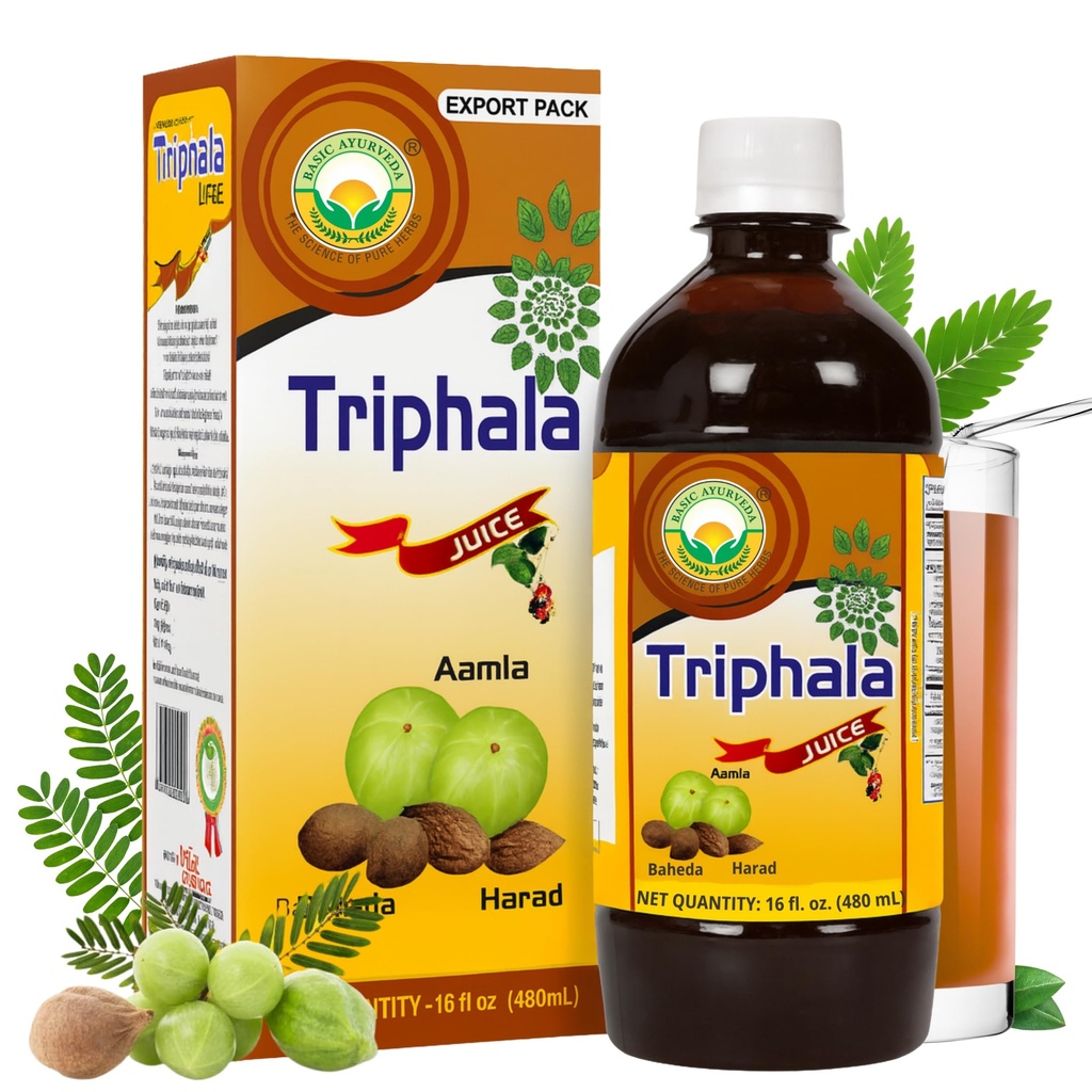 BASIC AYURVEDA Triphala Jus de 16,23 Fl Oz (480ml)