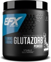 EFX Sports Training Glutazorb Powder, hautement concentré, pH correct Supplément de glutamine, digestion et soutien immunitaire, 140 portions (non aromatisées)