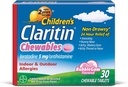 Claritin 24 heures d'allergie Chewables pour les enfants, non somnolent allergie secours, 30 comte